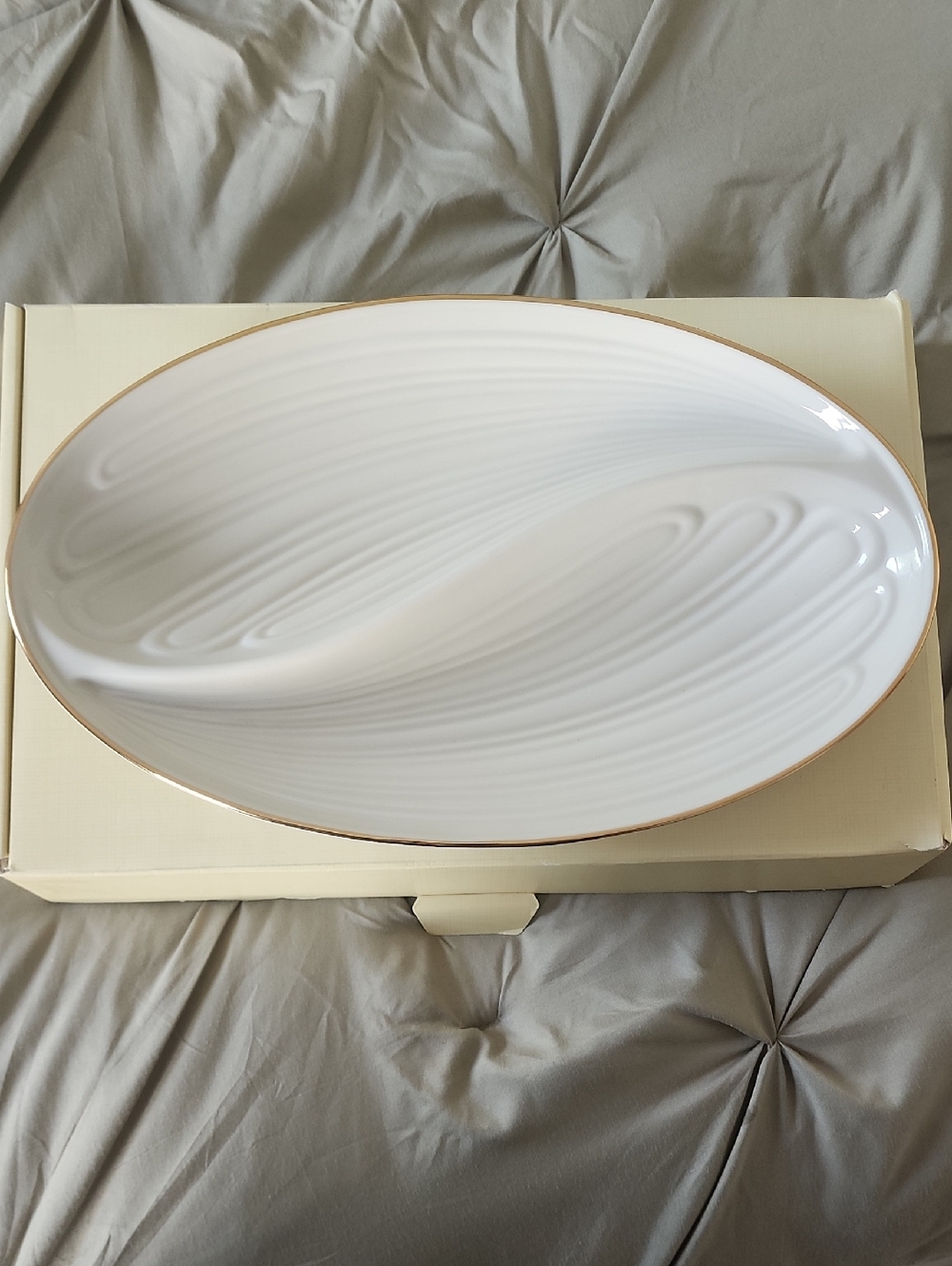 Lenox House Warming White and Gold Porcelain Dish